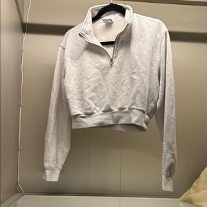 Aritzia Fleece Quarter-Zip Sweatshirt